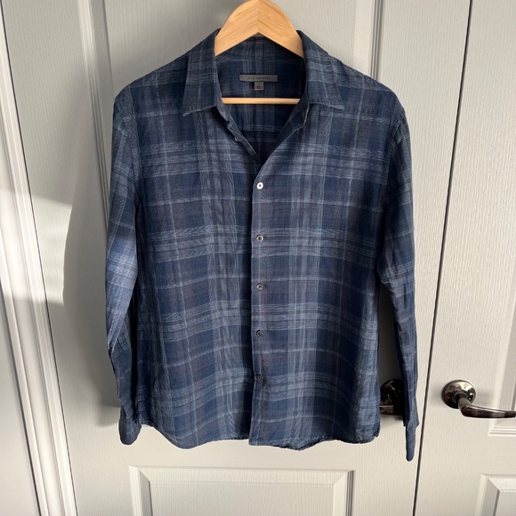 John Varvatos Linen-Cotton Blend Shirt - Picture 2 of 6